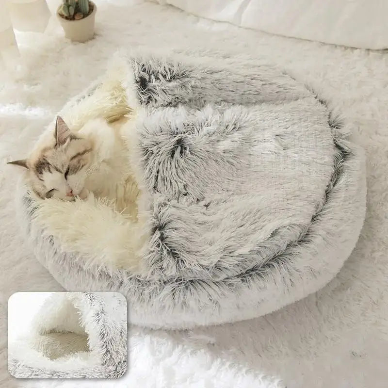 CozyPaws Round Bed: Warm Pet Haven