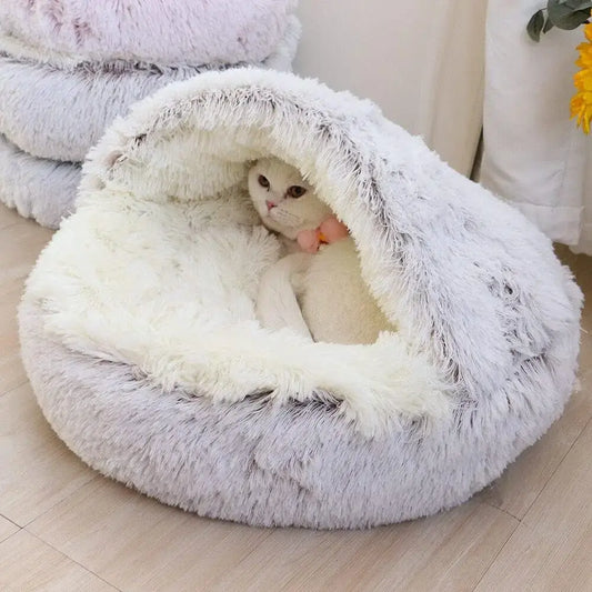 CozyPaws Round Bed: Warm Pet Haven